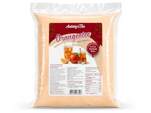 Türkischer Orangen Instant Tee 1 kg – Löslicher Orangentee Pulver bekannt aus der Türkei – Für Heiß- & Kaltgetränke – Fruchtiges Instantgetränk