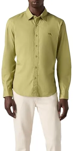 Levi's® Jeanshemd BATTERY HM SHIRT SLIM mit Logobadge in SAGE - Herren-Freizeithemden, atmungsaktives und pflegeleichtes Slim Fit Jeanshemd mit stylischem Logobadge für lässige Outfits.