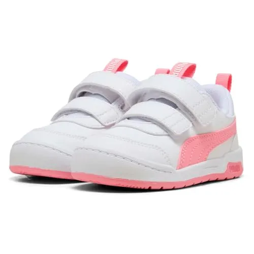 Puma Multiflex 2 SL V Inf puma white-pinkscape (07) 6 - Nachhaltiger Kinderschuh aus recycelten Materialien, mit atmungsaktivem Mesh und praktischem Klettverschluss für einfachen Einstieg, ideal für kleine Abenteurer.