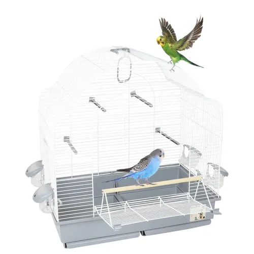 Vogelkäfig für Wellensittiche und Großsittiche - Geräumiger Käfig mit Freisitz für optimalen Freiflug, ideal für Innenräume und das Wohlbefinden Ihrer Vögel.