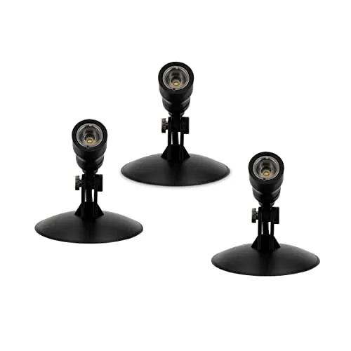 REV 2700003110 AquaSpot Gartenspot-Set, 3W, 120lm - Lampen für den Garten, nahezu unsichtbar und witterungsbeständig mit IP68, ideal für stimmungsvolle Teichbeleuchtung.