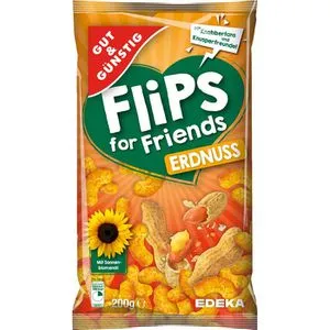 GutundGünstig Erdnussflips Flips for Friends Erdnuss, 200g von GUT&GÜNSTIG
