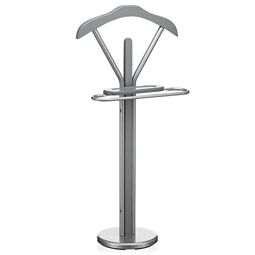 IDIMEX Herrendiener FABIO - Stilvoller Herrendiener in grau, ideal für die Organisation Ihrer Kleidung und Accessoires, sorgt für Ordnung im Flur oder Schlafzimmer.