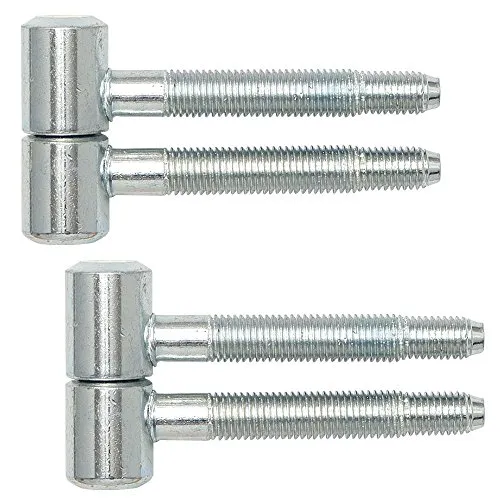 Gedotec Türbänder Zimmertüren Renovierbänder 2-teilig Einbohrbänder für gefälzte Holztüren | Gr. ø 16 mm | Metall blau verzinkt | Tragkraft bis 40 kg | 2 Stück - Türscharnier Innentüren & Holzzargen