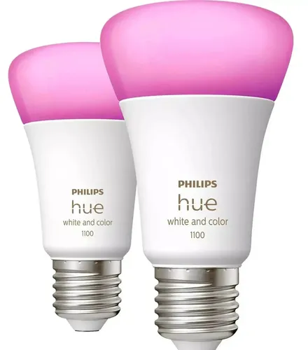 White Color Ambiance E27 LED Lampe - Smarte LED-Lampe, steuerbar mit App und Sprachbefehlen, Millionen Farben für stimmungsvolles Licht