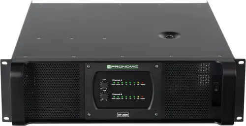 Pronomic HP-2000 Endstufe 2x 3000 Watt - PA-Endstufe mit 2x 3000 Watt Ausgangsleistung (4 Ohm), zuschaltbaren Hoch-/Tiefpassfiltern und wählbarer Eingangsverstärkung für erstklassigen Klang.