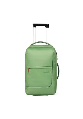 Satch Flow 2 Rollen Kabinentrolley S 54 cm grün - Koffer mit 2 Rollen, leicht und wendig, ideal für Reisen und Kurztrips, bietet viel Stauraum bei kompaktem Design.