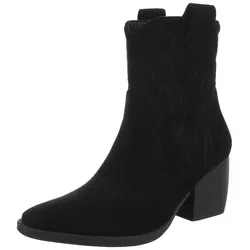 Ital-Design Stylische Westernstiefelette mit Blockabsatz für Damen Westernstiefelette (89937935) Blockabsatz Stiefeletten in Schwarz schwarz 37 EU
