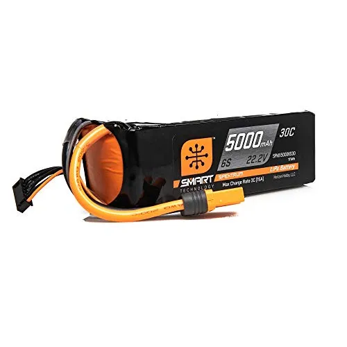 Spektrum 22.2V 5000mAh 6S 30C Smart LiPo-Akku - RC Batterien mit IC5-Anschluss, bietet hohe Leistung und Zuverlässigkeit für Ihre Modelle, ideal für anspruchsvolle Anwendungen.