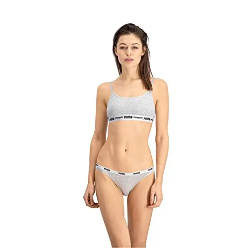 PUMA Damen Puma Iconic Women's (2 Pack) Bikini Style Underwear, Grey Grey, XL EU