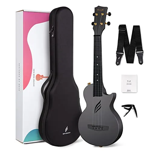 Enya Konzert Ukulele Nova U 23 Zoll Kohlefaser in schwarz von ENYA