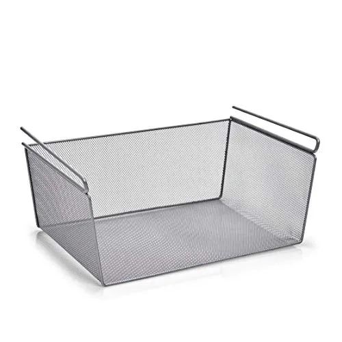 ZELLER PRESENT SCHÖNER LEBEN. PRAKTISCH WOHNEN. 17754 Unter-Fachbodenregal, Mesh, ca. 42,5 x 26 x 19 cm, silber