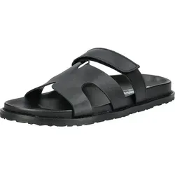 STEVE MADDEN Pantoletten aus Leder in Schwarz – Größe 41 EU - Stylische Pantoletten in Größe 41 aus hochwertigem Leder. Ideal für den casual Look mit offenem Design und bequemem Blockabsatz für den Alltag.
