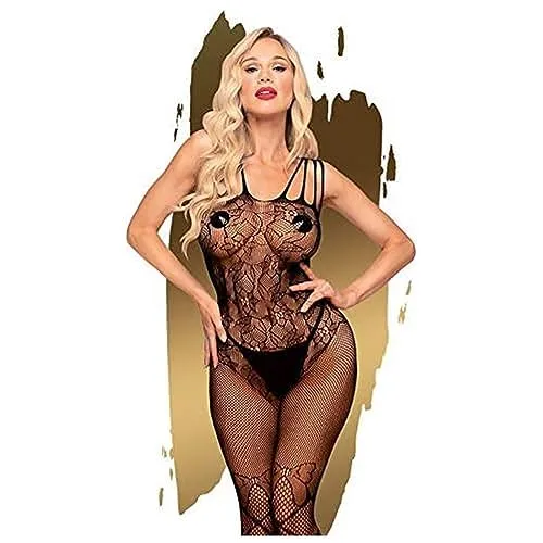 Penthouse, Ouvert-Bodystocking, Bodystocking, verschiedene Größen, Dessous, 'Dirty mind', schwarz, Größe: S-L