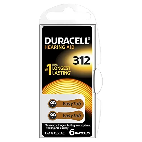 DURACELL 312 Easy TAB Hoergeraetebatterie 6 Stück