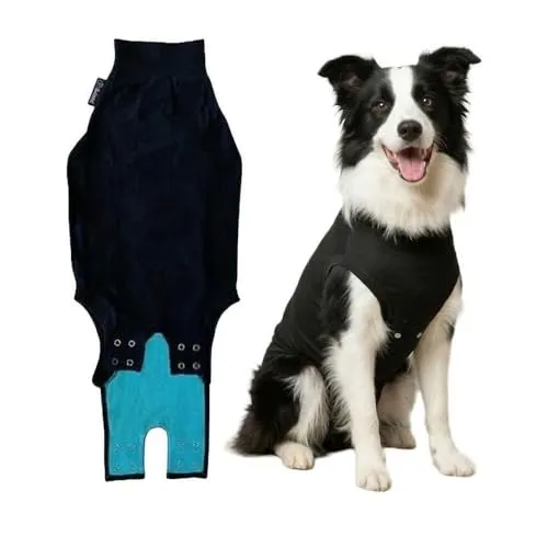 Suitical Recovery Suit Hund, L, Schwarz