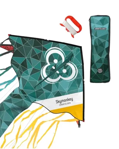 Skymonkey Smartglider Einleiner Drachen für Kinder ab 5 Jahren, Kinderdrache - 130cm, lagoonblue