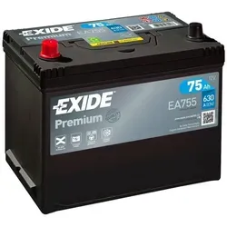 Exide EA755 Premium Carbon Boost 12V 75Ah 630A Autobatterie