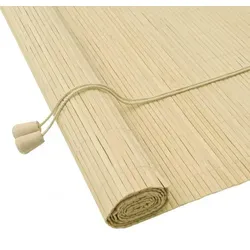 vidaXL Rollo Natur 160 x 220 cm aus Bambus - Elegantes Bambusrollo für Fenster, das durch seine geflochtene Struktur sanftes Licht filtert und eine natürliche Atmosphäre schafft. Einfach zu montieren, ideal für jedes Wohnambiente.