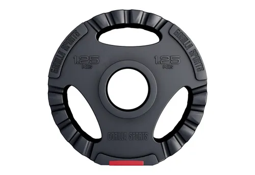 GORILLA SPORTS Hantelscheiben 1,25kg, 2,5kg, 5kg, 10kg, 15kg, 30kg, 50mm - Olympia Gewichtsscheiben, 1.25 kg