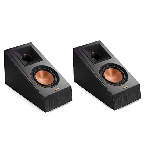 Klipsch RP-500SA Lautsprecher 75 W schwarz - Kabelgebundener Lautsprecher mit 75 W Leistung, ideal für Dolby Atmos oder Surround-Sound, ausgestattet mit Titan-Hochtöner und kratzfester Oberfläche.