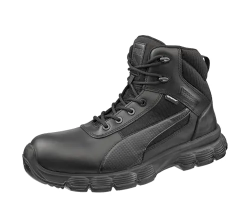 PUMA SAFETY KOMMANDO RB LR6 – Herren Einsatzstiefel für Indoor & Outdoor – Schwarz Größe 41 - VIELSEITIGER SCHUTZ: Die knöchelhohen Stiefel bieten optimalen Schutz durch robustes Vollrindleder und ballistisches Nylon. Ideal für Polizei, Bundeswehr und Sicherheitsdienste, sind sie leicht und flexibel für höchsten Komfort.
