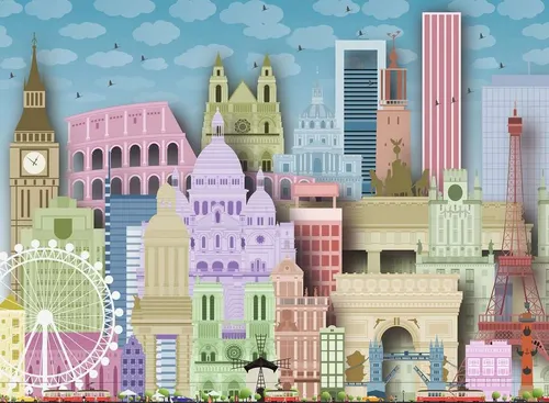 Ravensburger Puzzle 13355 Buntes Europa 300 Teile Puzzle