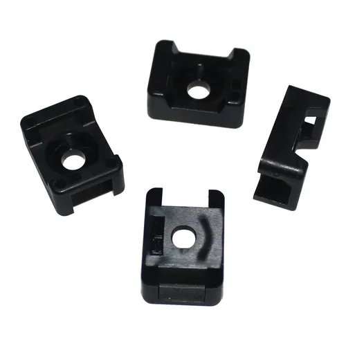 100x Schraubsockel für Kabelbinder 21x16mm schwarz Montagesockel