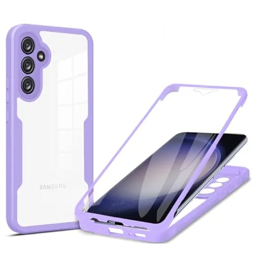 betterfon 360 Grad Hülle Kompatibel mit Samsung Galaxy S23 FE | Handyhülle mit eingebautem Displayschutz für Galaxy S23 FE | Lila