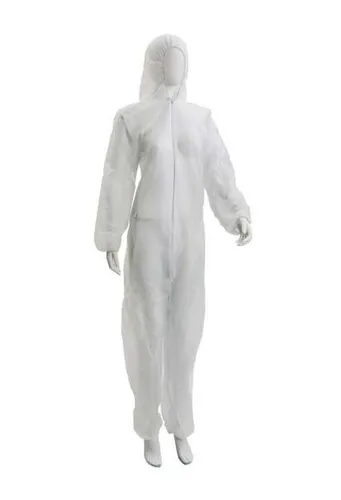 Ampri Med Comfort Einweg PP-Schutzanzug Overall mit Kapuze Weiß Größe XL