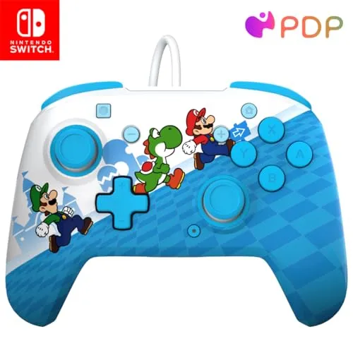 PDP LLC REMATCH Wired: Mario Escape Gaming Controller für Nintendo Switch - Weitere Switch Controller mit individuell anpassbaren Funktionen, 3,5-mm-Audiobuchse und 3 m langem USB-Kabel für ein optimales Gaming-Erlebnis.