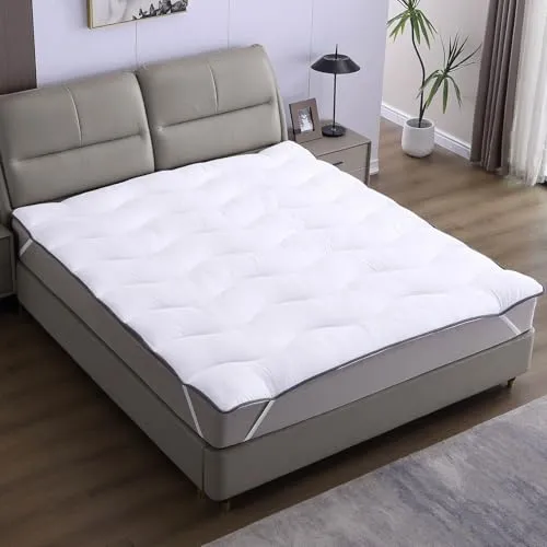AMBINESS Wolke Matratzentopper 80x200cm – 7 cm dick, hypoallergen, maschinenwaschbar - Luxuriöser Matratzentopper mit 7 cm dickem Mikrofaser-Füllmaterial für unvergleichlichen Schlafkomfort. Ideal für jede Liegefläche und pflegeleicht bis 40°C waschbar – für hygienische Frische und hohen Komfort.