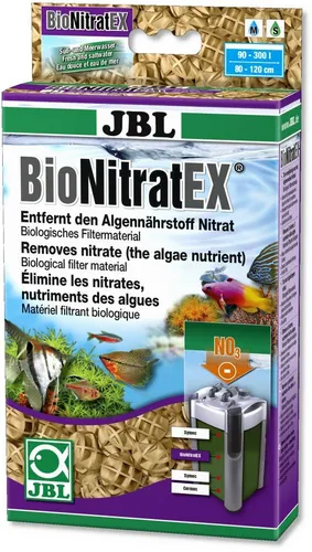 JBL BioNitratEx 62536 - Filterbälle zur Nitratentfernung - Aquariumszubehör für Süß- und Meerwasser, bietet optimale Besiedlungsfläche für nitratabbauende Bakterien und stabilisiert pH-Werte für gesundes Aquarienwasser.