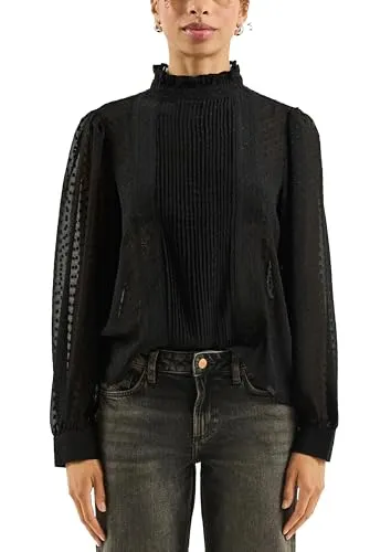 QS Transparente Chiffonbluse