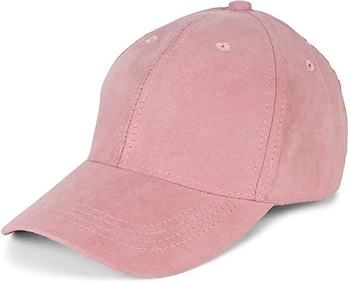 styleBREAKER Unisex 6-Panel Baseball Cap in Veloursleder Optik | Verstellbares Basecap in Wildleder Style für Damen und Herren | Soft Touch Schildkappe für Freizeit und Sport, Farbe:Rose