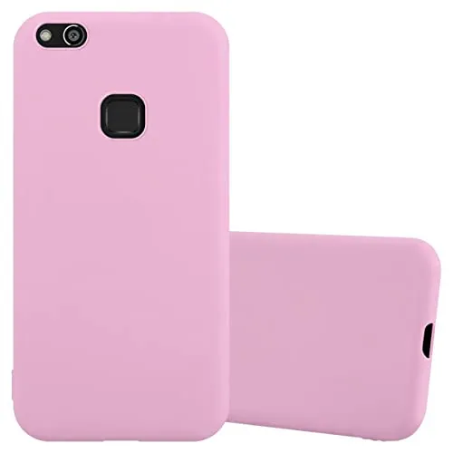 Cadorabo Hülle kompatibel mit Huawei P10 LITE Schutzhülle TPU Silikon Case Candy Design Slim Kratzfest Weiche Gummi mit Rundumschutz Case Hülle für Huawei P10 LITE in Rosa