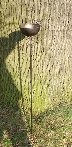 Vogeltränke am Stab, Futterstelle, Gartenstab, Gartenstecker, Eisen