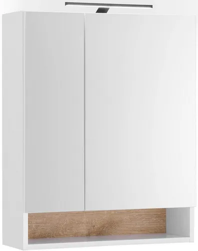 BASIC by Balculina Spiegelschrank Denver Spiegelschrank, Badezimmerschrank BxHxT 60x75x22 (1-St) Breite 60 cm, Tür L/R montierbar, Softclose