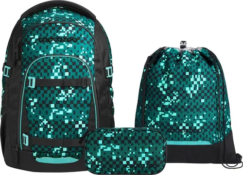 coocazoo Schulranzen Set MATE Pixel Blox – Ergonomisch & Anpassbar