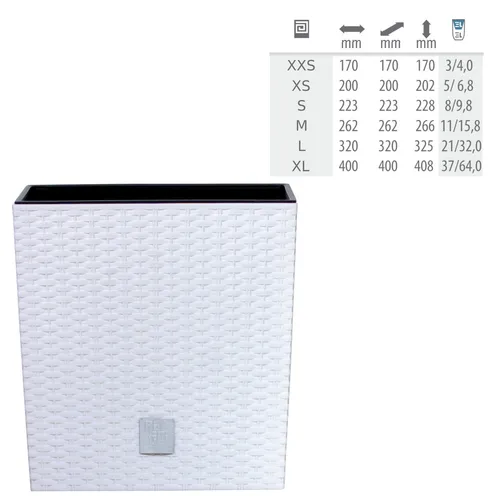 Prosperplast Blumentopf RATO LOW Weiß 32 cm von botle