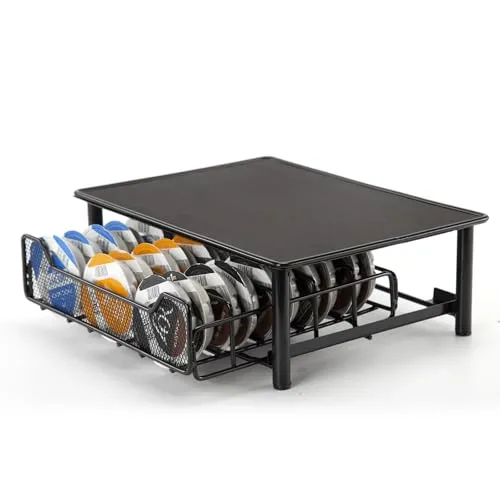 SYSYLY Aufbewahrungsschublade für Tassimo Kapseln - Organizer für bis zu 30 Tassimo Kaffeekapseln, aus robustem Metall mit rutschfester EVA-Oberfläche, ideal für kleine Räume und zur optimalen Aufbewahrung.
