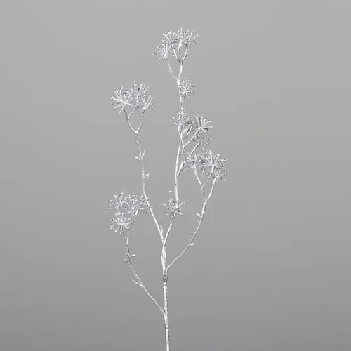 DPI Deko-Zweig silber 60 cm Fruchtstand