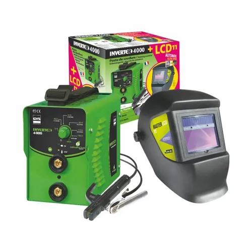 GYS INVERTER 4000 E-Handschweißinverter Set mit Schweißhelm LCD MASTER 11