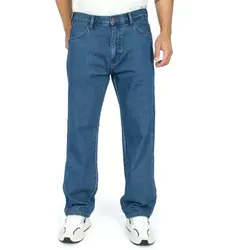 Wrangler Straight-Jeans Relaxed Fit, leicht & weich - FRONTIER DARK STONE blau 36