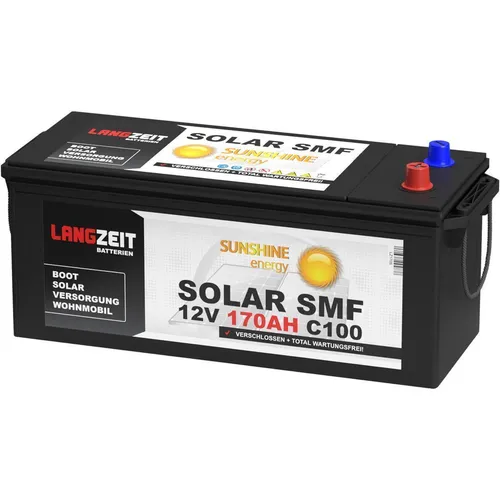 Solarbatterie 170Ah 12V für Wohnmobile und USV-Anwendungen
