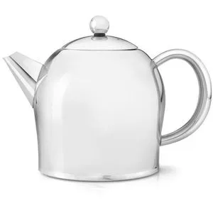Bredemeijer Teekanne Minuet® Santhee 1,0L - Silberfarben - Teekocher aus 100% rostfreiem Edelstahl, ideal für den Haushalt mit einem eleganten Design und hervorragender Isolierung für perfekten Teegenuss.