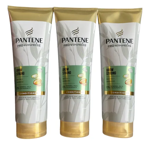 3x Pantene PRO-V miracles Grow Strong Biotin+Bamboo Spülung (3x275ml)