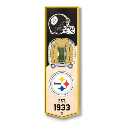 Pittsburgh Steelers NFL YouTheFan 3D Stadium Banner Schild Football Wanddeko