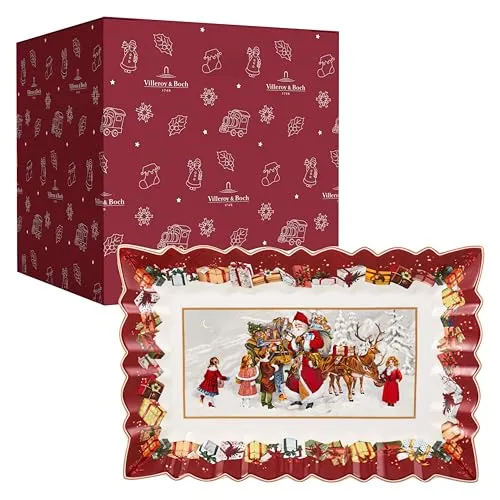 Villeroy Boch Kuchenplatte TOYS FANTASY - ca. 35,50x23,00 cm, festliche Dekoration für eine stimmungsvolle Weihnachtsatmosphäre