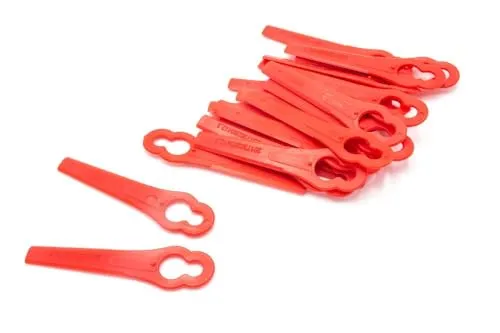 vhbw Messer für Rasentrimmer kompatibel mit Einhell BG-CT 18 Li, GE-CT 18 Li, RG-CT 18/1 Li, BG-Art 18 Li Akku-Trimmer (20 Stück, Rot) - Ersatz-Messer